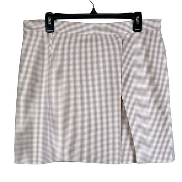Alex Marie Skirt Size 14 Pink White Gingham Dionne Career Slit Classic Twill - Picture 8 of 10